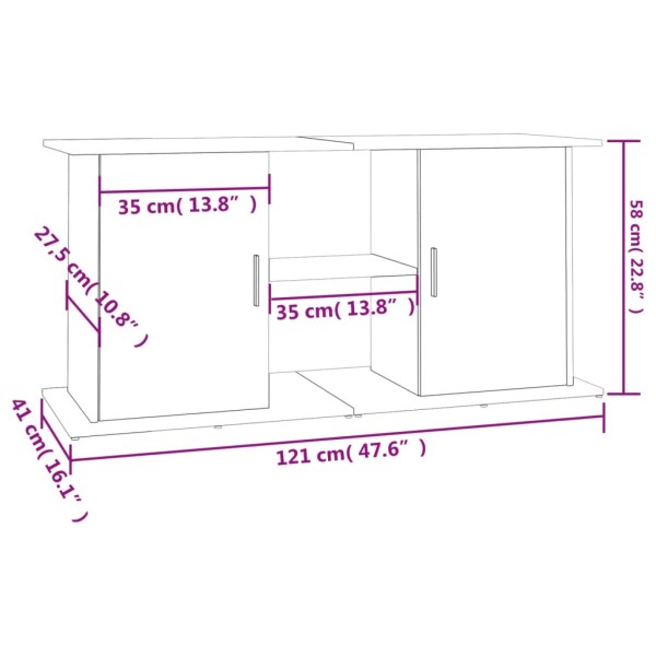 Soporte para acuario madera de ingeniería negro 121x41x58 cm Soporte para acuario madera de ingeniería negro 121x41x58 cm