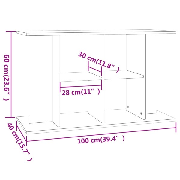 Soporte para acuario madera de ingeniería negro 100x40x60 cm Soporte para acuario madera de ingeniería negro 100x40x60 cm