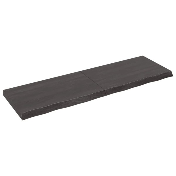 Estante pared madera roble tratada marrón oscuro 160x50x(2-6)cm