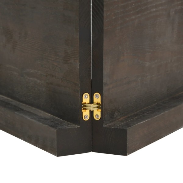Estante pared madera roble tratada marrón oscuro 160x50x(2-6)cm