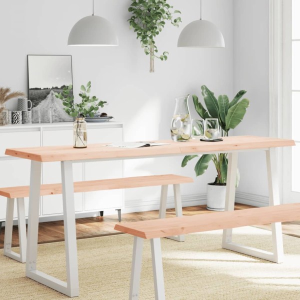 Tablero de mesa madera maciza borde natural 180x40x(2-4) cm Tablero de mesa madera maciza borde natural 180x40x(2-4) cm