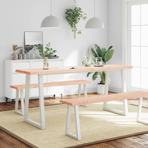 Tablero de mesa madera maciza borde natural 180x40x(2-4) cm Tablero de mesa madera maciza borde natural 180x40x(2-4) cm