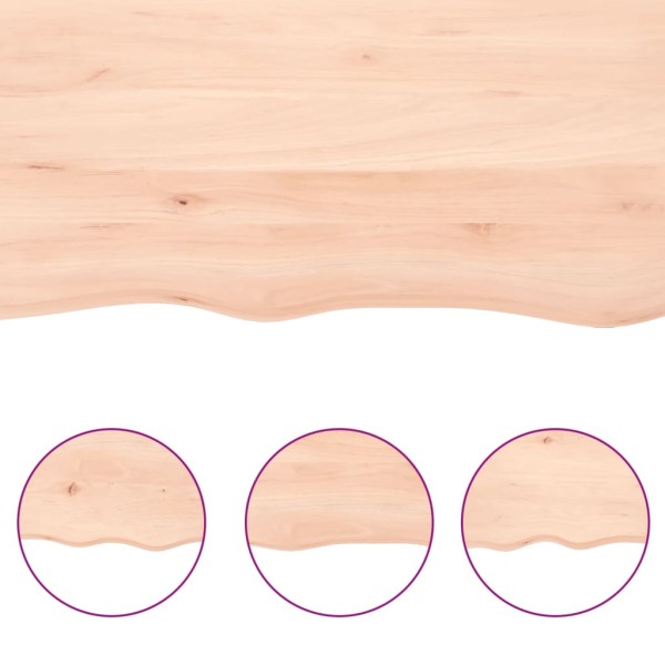 Tablero de mesa madera maciza borde natural 180x40x(2-4) cm Tablero de mesa madera maciza borde natural 180x40x(2-4) cm