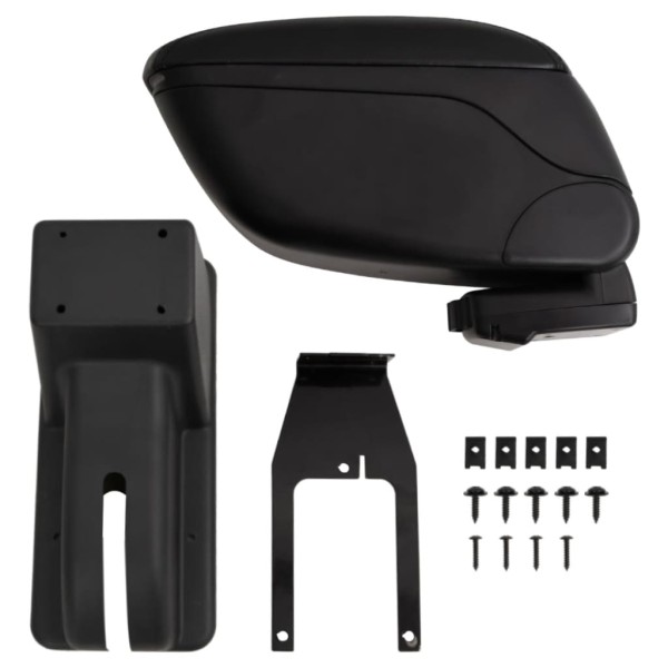 Reposabrazos para coche ABS negro 12x29x(32-46) cm Reposabrazos para coche ABS negro 12x29x(32-46) cm