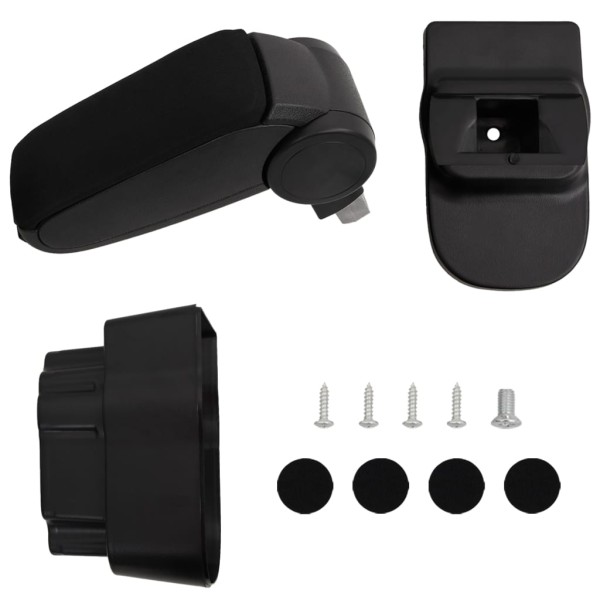 Reposabrazos para coche ABS negro 12x37x(31-48) cm Reposabrazos para coche ABS negro 12x37x(31-48) cm