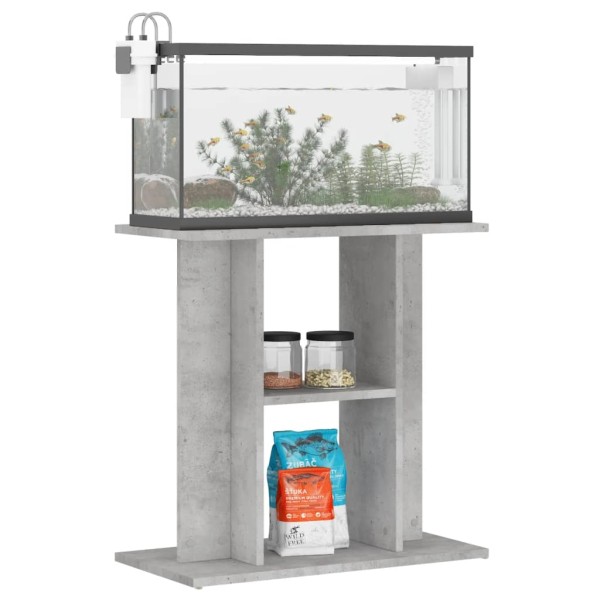 Soporte para acuario madera ingeniería gris hormigón 60x30x60cm Soporte para acuario madera ingeniería gris hormigón 60x30x60cm
