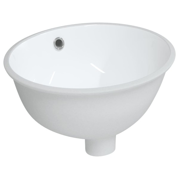 Lavabo de baño ovalado cerámica blanco 33x29x16,5 cm Lavabo de baño ovalado cerámica blanco 33x29x16,5 cm