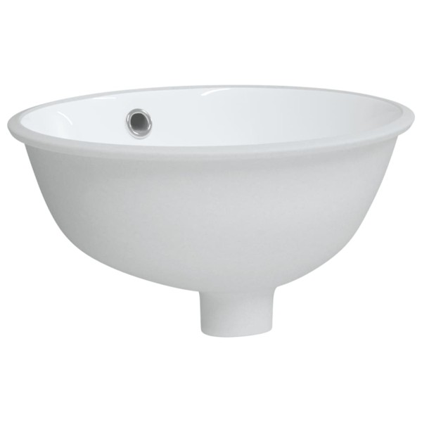 Lavabo de baño ovalado cerámica blanco 33x29x16,5 cm Lavabo de baño ovalado cerámica blanco 33x29x16,5 cm