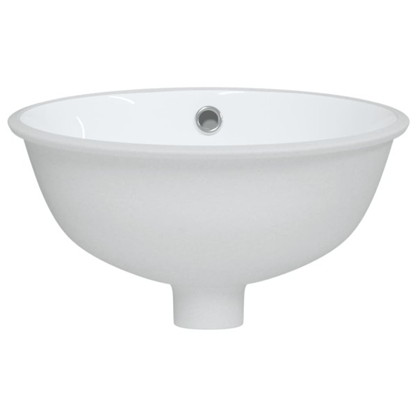 Lavabo de baño ovalado cerámica blanco 33x29x16,5 cm Lavabo de baño ovalado cerámica blanco 33x29x16,5 cm