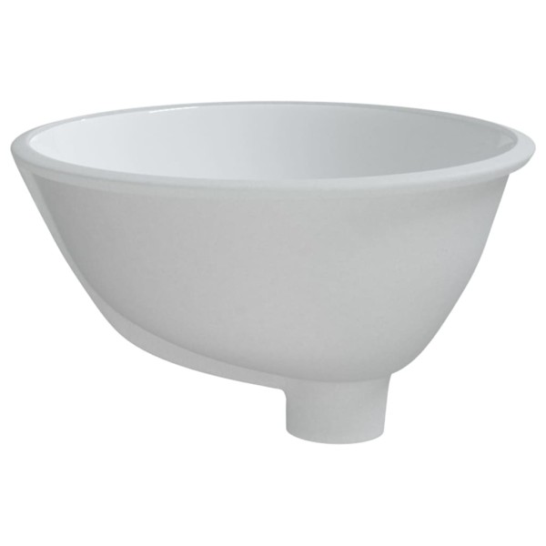 Lavabo de baño ovalado cerámica blanco 33x29x16,5 cm Lavabo de baño ovalado cerámica blanco 33x29x16,5 cm