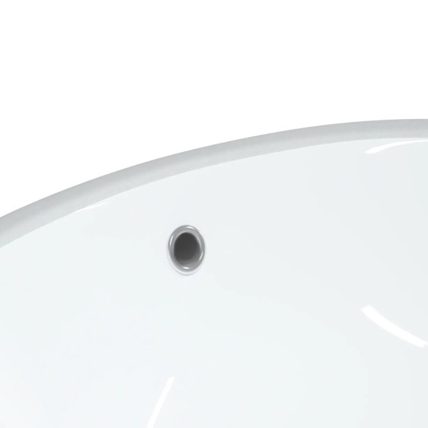Lavabo de baño ovalado cerámica blanco 33x29x16,5 cm Lavabo de baño ovalado cerámica blanco 33x29x16,5 cm