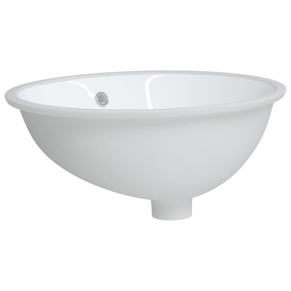 Lavabo de baño ovalado cerámica blanco 49x40,5x21 cm Lavabo de baño ovalado cerámica blanco 49x40,5x21 cm