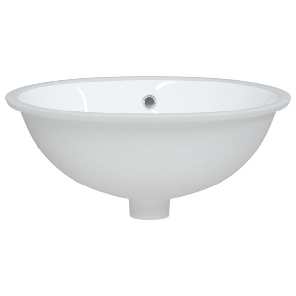Lavabo de baño ovalado cerámica blanco 49x40,5x21 cm Lavabo de baño ovalado cerámica blanco 49x40,5x21 cm