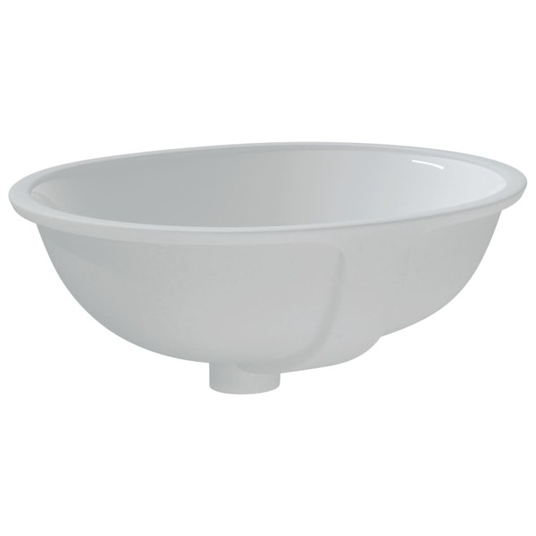 Lavabo de baño ovalado cerámica blanco 49x40,5x21 cm Lavabo de baño ovalado cerámica blanco 49x40,5x21 cm