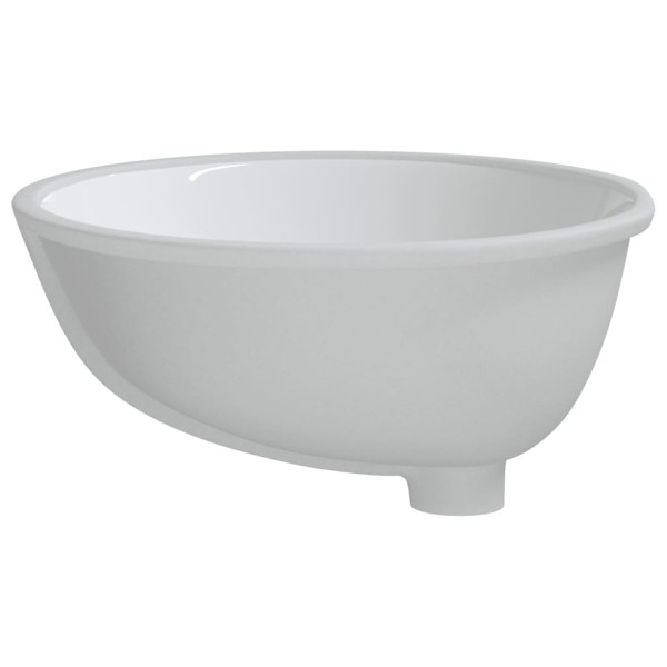 Lavabo de baño ovalado cerámica blanco 49x40,5x21 cm Lavabo de baño ovalado cerámica blanco 49x40,5x21 cm