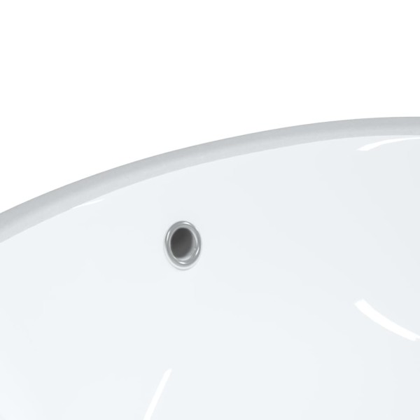 Lavabo de baño ovalado cerámica blanco 49x40,5x21 cm Lavabo de baño ovalado cerámica blanco 49x40,5x21 cm