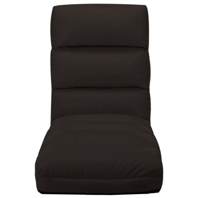 Tumbona de suelo plegable de cuero sintético marrón Tumbona de suelo plegable de cuero sintético marrón