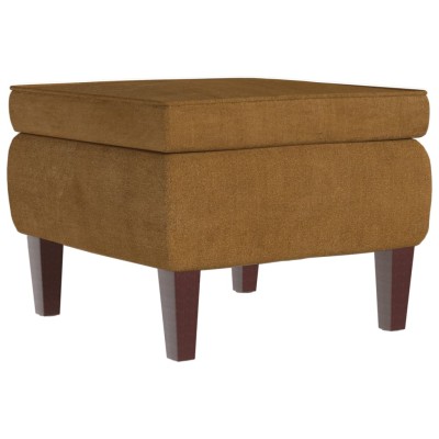 Taburete con patas de madera terciopelo marrón Taburete con patas de madera terciopelo marrón