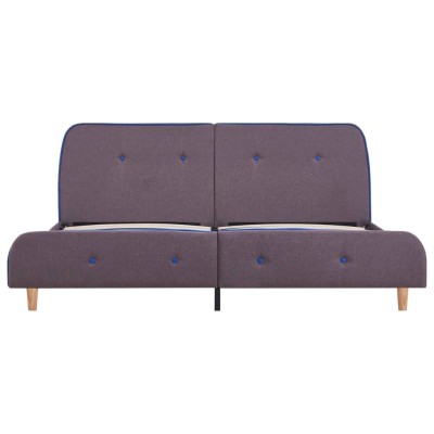 Estructura de cama de tela gris topo 180x200 cm