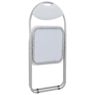 Sillas de comedor plegables 6 unidades cuero sintético blanco Sillas de comedor plegables 6 unidades cuero sintético blanco