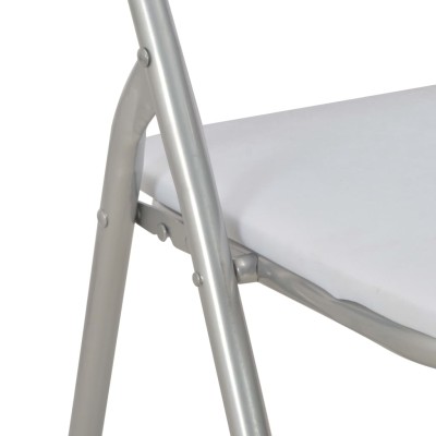 Sillas de comedor plegables 6 unidades cuero sintético blanco Sillas de comedor plegables 6 unidades cuero sintético blanco