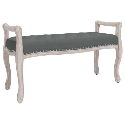 Banco de tela gris oscuro 110x45x60 cm Banco de tela gris oscuro 110x45x60 cm