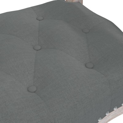 Banco de tela gris oscuro 110x45x60 cm Banco de tela gris oscuro 110x45x60 cm