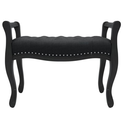 Banco de terciopelo negro 80x45x60 cm Banco de terciopelo negro 80x45x60 cm