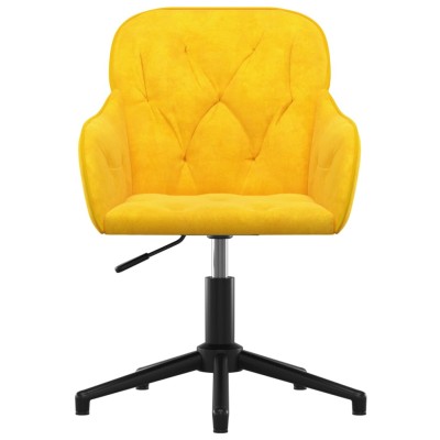 Silla de oficina giratoria de terciopelo amarillo Silla de oficina giratoria de terciopelo amarillo