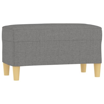 Banco de tela gris oscuro 70x35x41 cm Banco de tela gris oscuro 70x35x41 cm