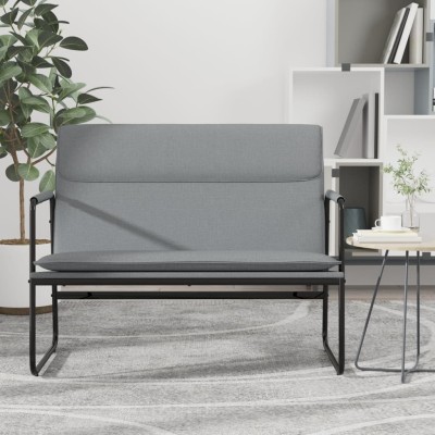 Banco de tela gris claro 100x64x80 cm