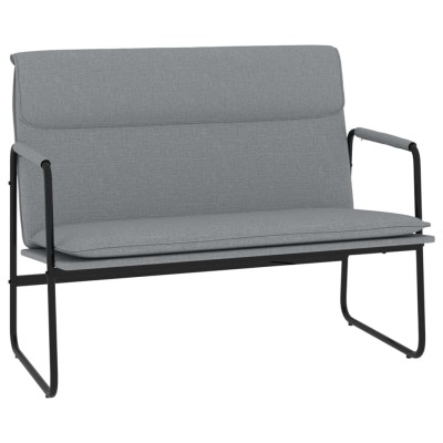 Banco de tela gris claro 100x64x80 cm