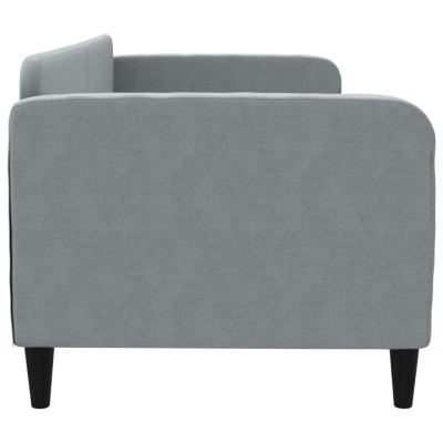 Sofá cama tela gris claro 80x200 cm