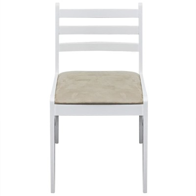 Sillas de comedor 4 uds madera maciza caucho terciopelo blanco Sillas de comedor 4 uds madera maciza caucho terciopelo blanco