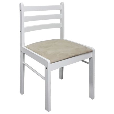 Sillas de comedor 4 uds madera maciza caucho terciopelo blanco Sillas de comedor 4 uds madera maciza caucho terciopelo blanco