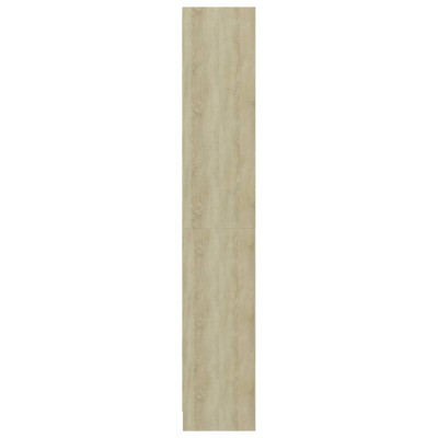 Estantería 4 niveles contrachapada blanca y Sonoma 40x24x142 cm Estantería 4 niveles contrachapada blanca y Sonoma 40x24x142 cm