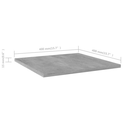 Estante estantería 4uds contrachapada gris hormigón 40x40x1,5cm Estante estantería 4uds contrachapada gris hormigón 40x40x1,5cm