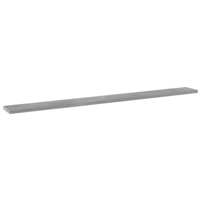 Estante para estantería 4 uds madera gris hormigón 100x10x1,5cm Estante para estantería 4 uds madera gris hormigón 100x10x1,5cm