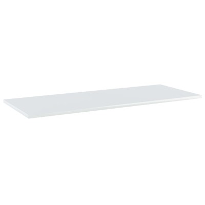 Estante para estantería 4 uds madera blanco brillo 100x40x1,5cm Estante para estantería 4 uds madera blanco brillo 100x40x1,5cm