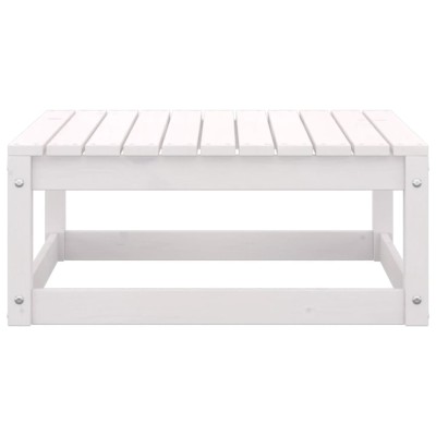 Taburetes de jardín con cojines madera maciza de pino blanco Taburetes de jardín con cojines madera maciza de pino blanco