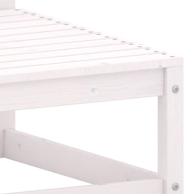 Taburetes de jardín con cojines madera maciza de pino blanco Taburetes de jardín con cojines madera maciza de pino blanco