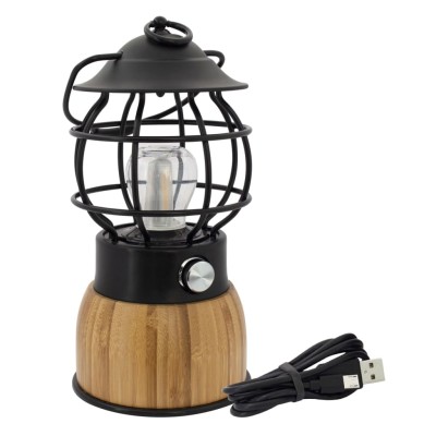 Eurotrail Lámpara LED de camping Breeze bambú negro Eurotrail Lámpara LED de camping Breeze bambú negro