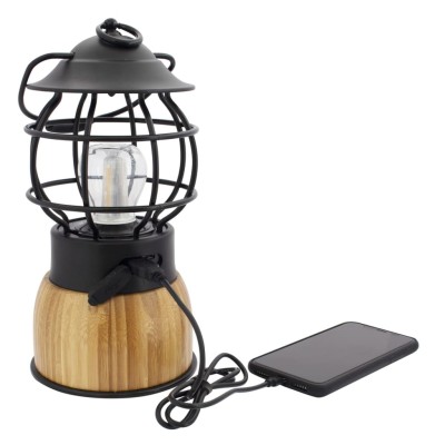 Eurotrail Lámpara LED de camping Breeze bambú negro Eurotrail Lámpara LED de camping Breeze bambú negro