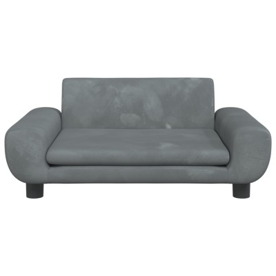 Cama para perros de terciopelo gris oscuro 70x45x33 cm Cama para perros de terciopelo gris oscuro 70x45x33 cm