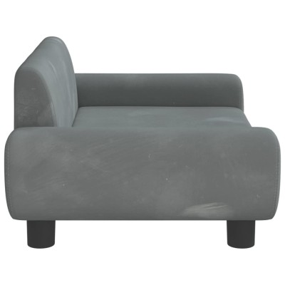 Cama para perros de terciopelo gris oscuro 70x45x33 cm Cama para perros de terciopelo gris oscuro 70x45x33 cm