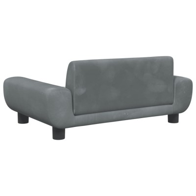 Cama para perros de terciopelo gris oscuro 70x45x33 cm Cama para perros de terciopelo gris oscuro 70x45x33 cm