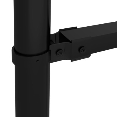 Valla de jardín con puntas de lanza acero negro (1,25-1,5)x15,3 Valla de jardín con puntas de lanza acero negro (1,25-1,5)x15,3