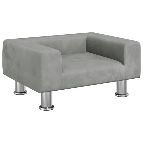 Cama para perros de terciopelo gris claro 50x40x26,5 cm Cama para perros de terciopelo gris claro 50x40x26,5 cm