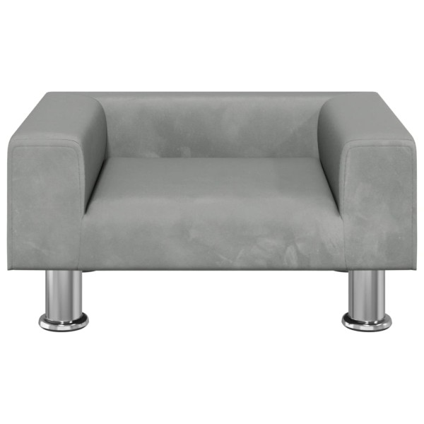 Cama para perros de terciopelo gris claro 50x40x26,5 cm Cama para perros de terciopelo gris claro 50x40x26,5 cm