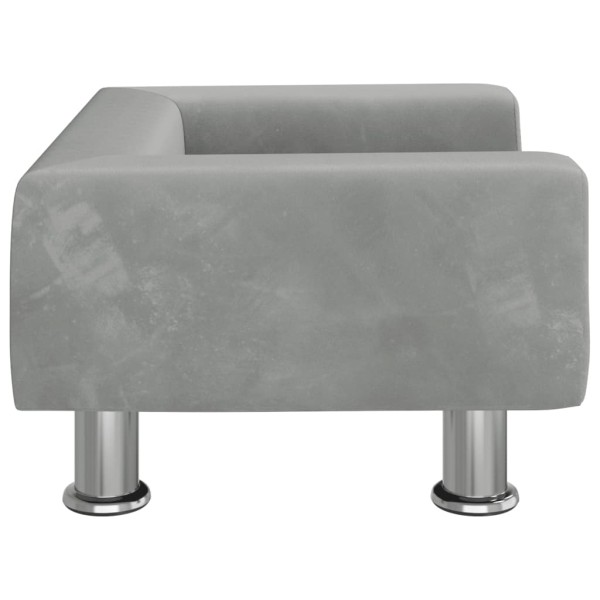 Cama para perros de terciopelo gris claro 50x40x26,5 cm Cama para perros de terciopelo gris claro 50x40x26,5 cm